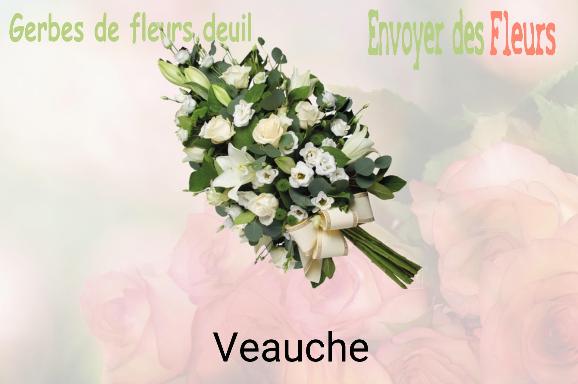 Gerbe de fleurs de deuil livrée à Veauche